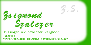 zsigmond szalczer business card